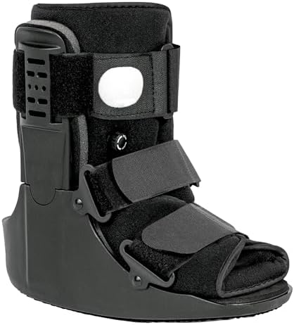 Air Walking Boot, Fracture Boot Short Walker Protection Fits Left or Right Foot Ankle Support for Injuries Fractures Sprains Black M