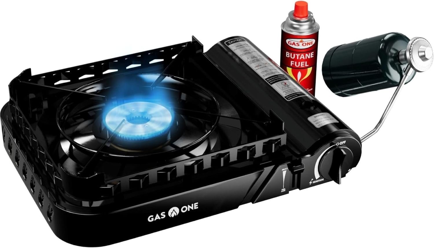 GasOne 15,000 BTU Propane or Butane Stove Dual Fuel Stove Portable Camping Stove - Patented - with Carrying Case Great for Emergency Preparedness Kit - Image 9